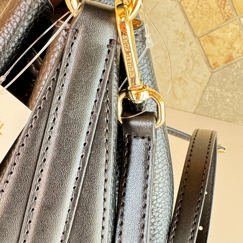 Micharl Kors Reed Medium Bucket Shoulder Crossbody Bag Black - Picture 12 of 14
